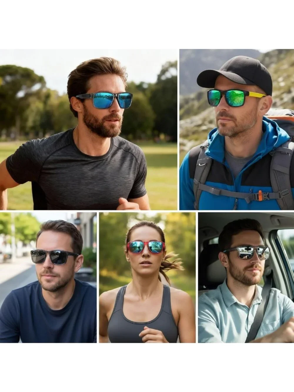 Unisex Polarized Sports Sunglasses - UV Protection, Unbreakable, Ideal for